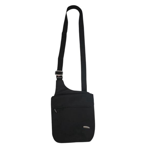 Travelon Crossbody Sling Backpack Anti Theft Travel Bag Black Adjustable Strap - Picture 1 of 13